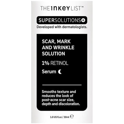 The INKEY List SuperSolutions 1% Retinol Serum for Face and Neck, Helps with Scar, Wrinkle and Skin Tone Appearance for Healthy-Looking Skin, 1.01 fl oz