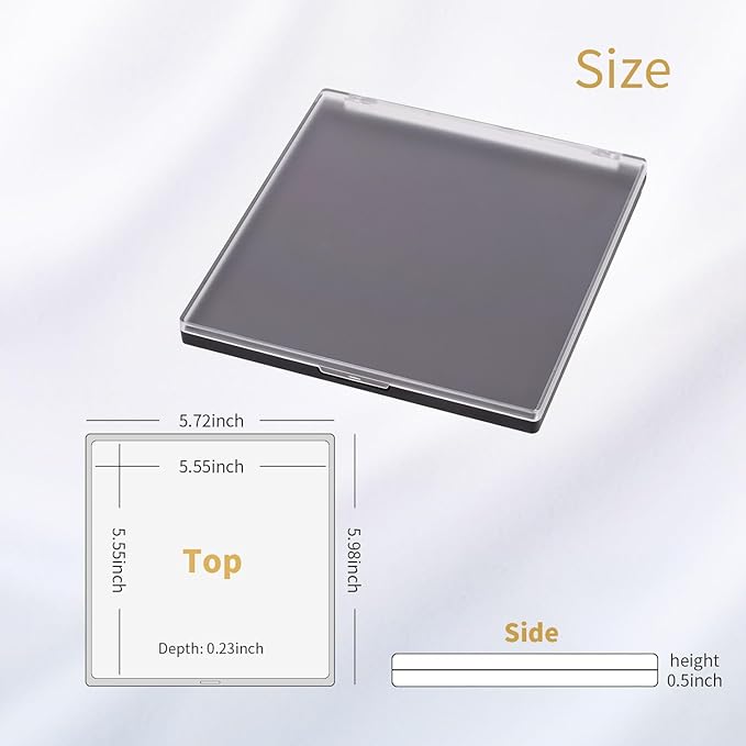 AJLTPA Magnetic Makeup Palette with Frosted Clear Top,