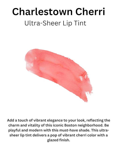 Charlestown Cherri Lip Gloss (.25oz) - Naturally Refreshing Vegan Lip Gloss with Aloe, Vitamins C & E, Spearmint Extract