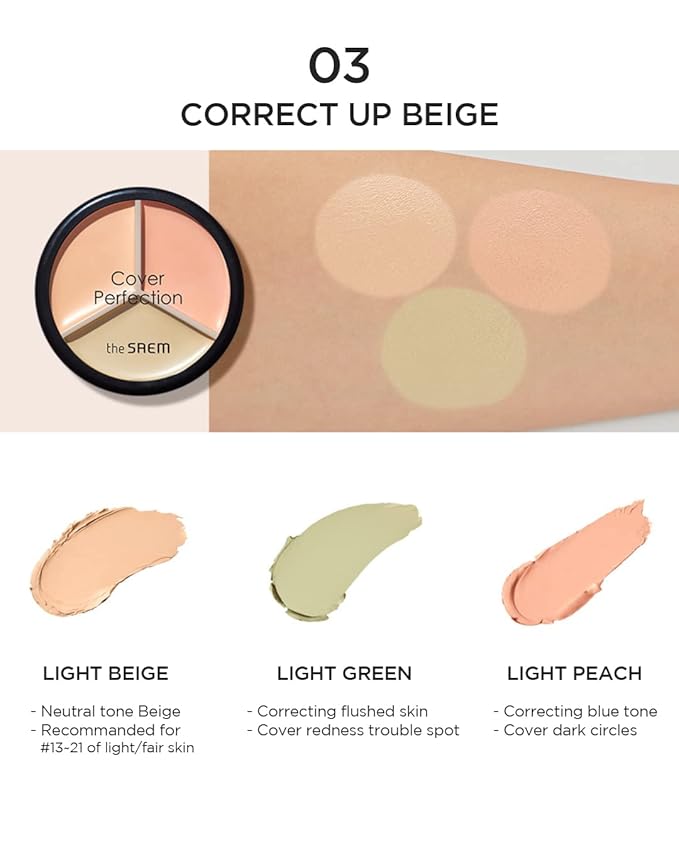 THESAEM Cover Perfection Triple Pot Concealer 03 Correct Skin Tone