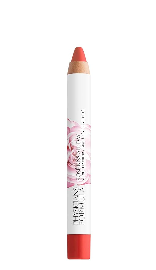 Physicians Formula Rosé Kiss All Day Velvet Lipstick Lip Color Makeup, Red Hot Lips | Dermatologist Tested, Clinicially Tested