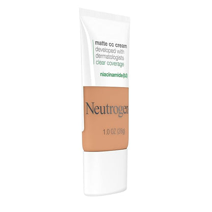 Neutrogena Clear Coverage Flawless Matte CC Cream, Full-Coverage of 2) 1 oz