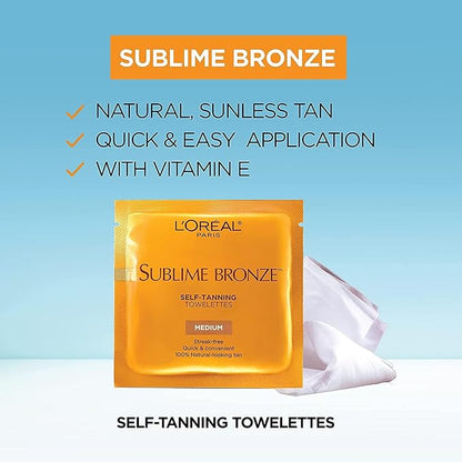 Loreal Paris Sublime Bronze self tanning Towelettes for body (3 Pack)