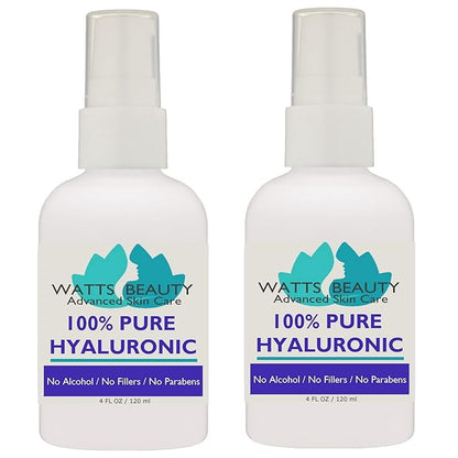 Anti Aging Wrinkle Serum of 100% Pure Hyaluronic Acid for Face and Body - No Alcohol, 8 oz