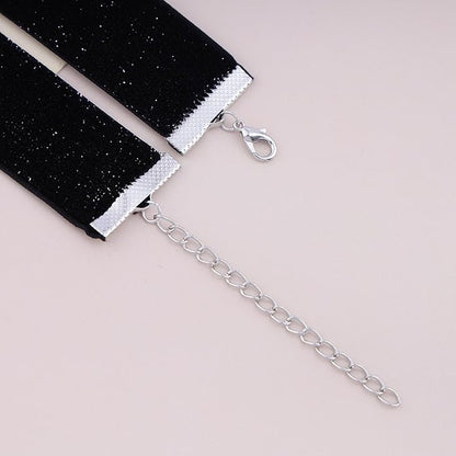 Black Velvet Choker Necklace Goth Balck