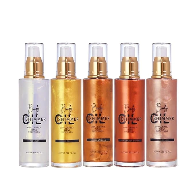 Shimmer Body Luminizer 5 Color Waterproof Smooth Face 80 ML