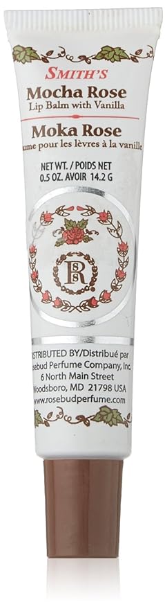 Rosebud Lip Balm Tube, Mocha Rose,
