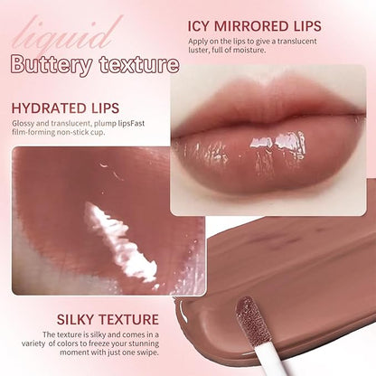 MAEPEOR Butter Lip Gloss 13 Colors Moisturizing Non-Sticky Gloss