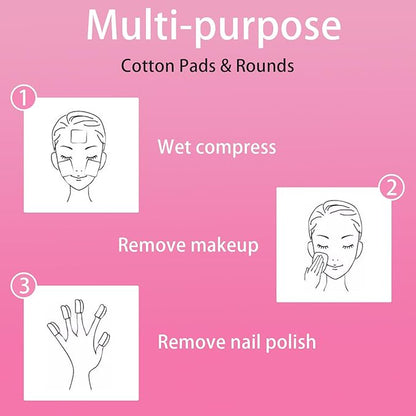 100 pack cotton pads, individually