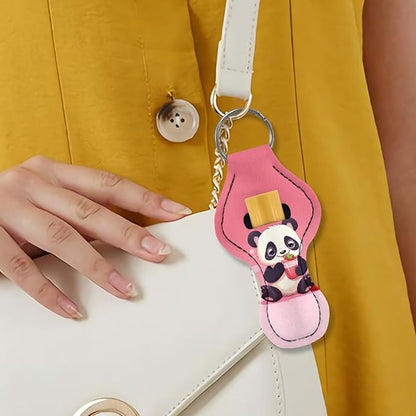 Chapstick Holder Keychain for Lipstick Lip Girls