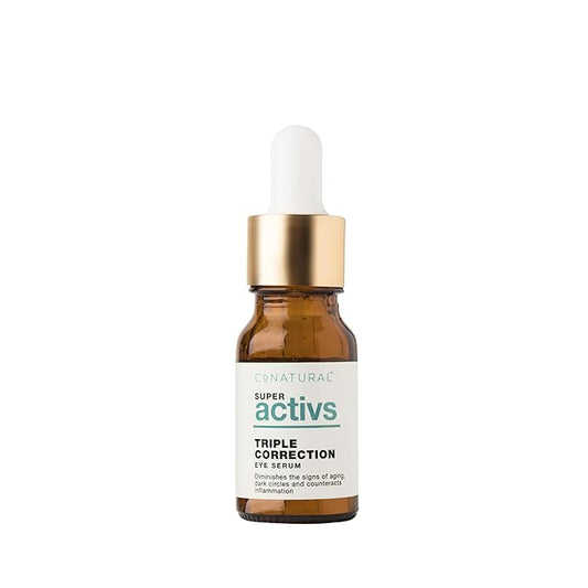 Triple Correction Eye Serum- with Anti-Aging Ingredients, Targets Under-Eye Dark Circles, Puffiness and Promotes Healthy Skin for a Visibly Revitalized Appearance, 10ml