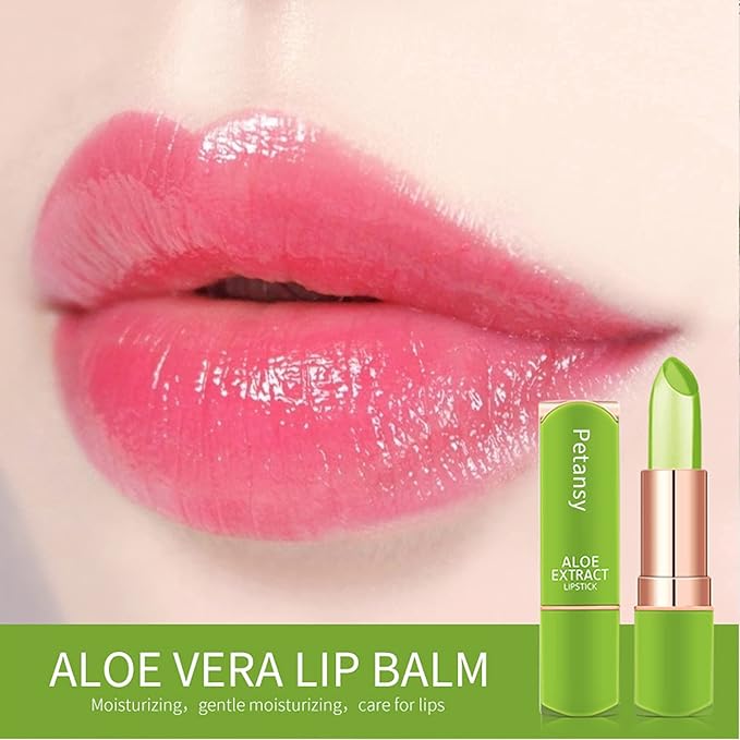 Petansy 3 Packs Aloe Vera Lipstick, Lips Moisturizer Long