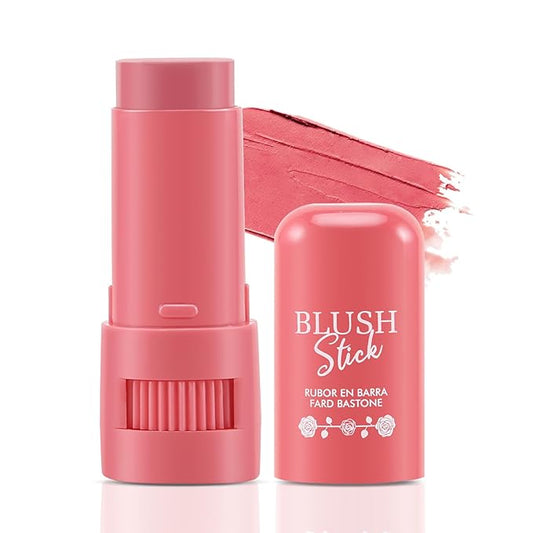 Cream Blush Makeup,Buildable Blush Stick for Cheeks,Matte Finish,Long Multi Stick