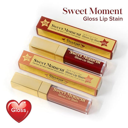 Sistar Sweet Moments Gloss Lip Stain Long-Lasting Glossy Gloss