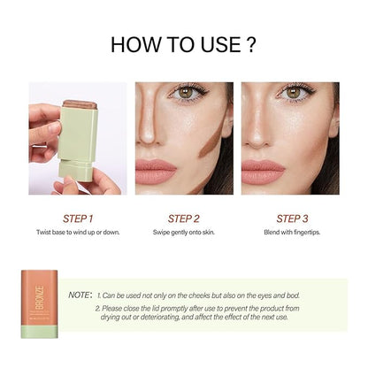 Blush Stick, Cream Blush Stick for Cheeks &