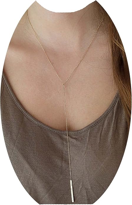 Boho Long Bar Necklace Choker Y Lariat Necklace
