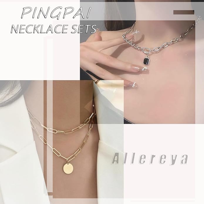 Vintage Layered Snake Chain Necklace Chunky