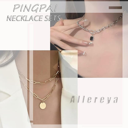 Vintage Layered Snake Chain Necklace Chunky