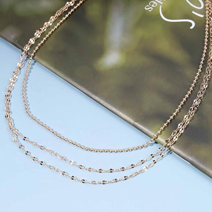 Boho Layered Necklace Choker Gold Lace
