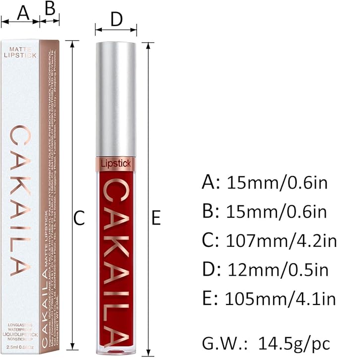 KARNAR 3Pcs Lipstick Matte Liquid Lipstick Lipgloss Se
