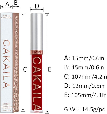 KARNAR 3Pcs Lipstick Matte Liquid Lipstick Lipgloss Se