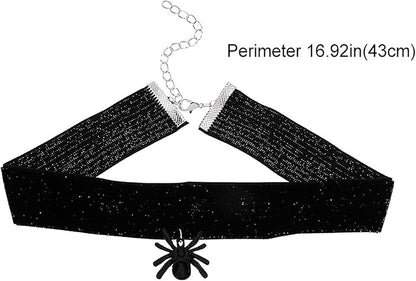 Black Velvet Choker Necklace Goth Balck