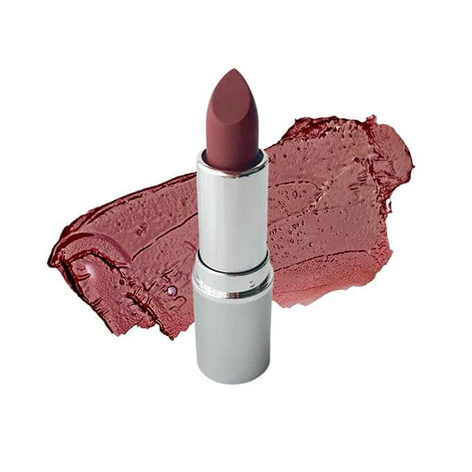 Honeybee Gardens Truly Natural Long Lasting Lipstick, Seduction, Neutral Rose Mauve, Naturally Hydrating & Nourishing, Vegan, Gluten-Free & Cruelty-Free, 0.13 oz / 3.8 g