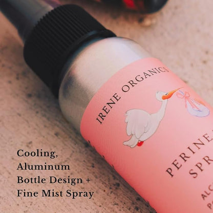 Organic Perineal Massage Oil Spray by Irene Organics for Pregnancy and Postpartum - Prevention for Perineum Tearing, All Natural, Third Trimester Pregnancy Must Haves for Childbirth (Perineal Bundle)