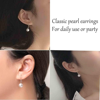 Boho Pearl Hook Earrings Freshwater Pearl