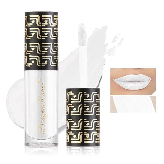 Halloween White Matte Liquid Lipstick for Women, Long Lasting Waterproof Lip Gloss, Face Body Painting, Non-Fading Lip Sculptor for Masquerade, Party Goth Makeup, Cosplay (#01 White)