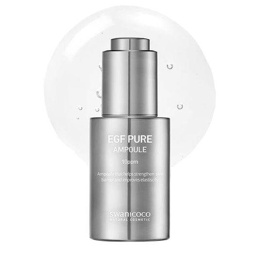 Pregnancy Safe EGF Pure 10 PPM Ampoule, Improve Skin Elasticity, Strengthen Skin Barrier, Lightweight Anti Aging Firming Wrinkle Serum Korean Skincare Postpartum Care 30ml 1 Fl Oz