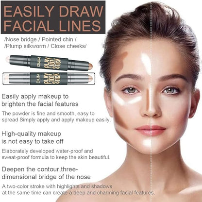 evpct 5Pcs 2In1 Face Cream Makeup Highlighter Highlight