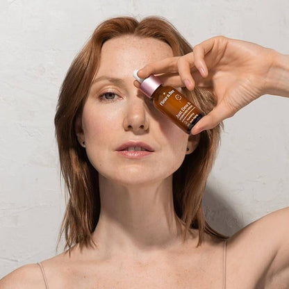 Hydrating and Anti Aging Face Serum With Natural, 100% Vegan Ingredients | Hyaluronic Acid Serum for Sensitive and Dry Skin | Just Dew It by Fleur & Bee - 1 fl oz