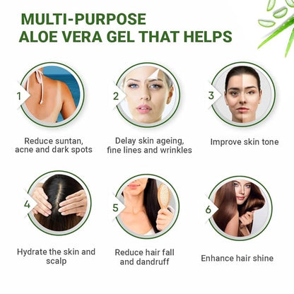 INDUS VALLEY Non-Toxic Aloe Vera Gel for Acne, Scars, Glowing & Radiant Skin Treatment (400 ml)