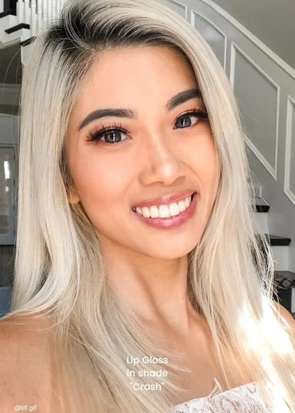 M2U NYC Lip Gloss, Lip Oil, Lip Gloss Set, Lipgloss, Clear Lip Gloss, Lip Makeup, Lip Plumper Gloss, Clear Lip Gloss, Multiple Colors (Cherry Blossom (pink with glitter))