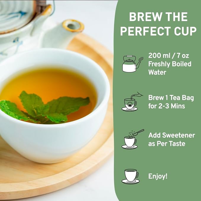 HANDPICK, Peppermint Tea, Eco-Conscious Tea Bags - 100 Count | Caffeine Free, Non-GMO | Minty, Fresh & Cool flavor | Direct From Source