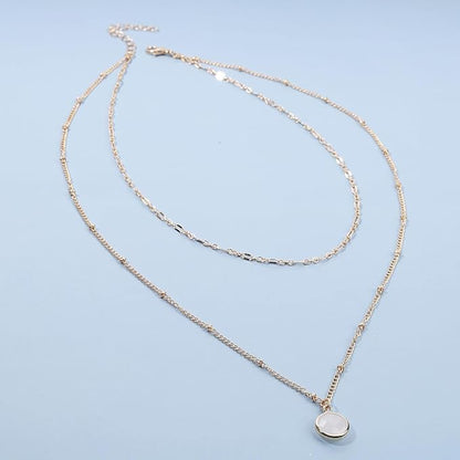 Boho Layered Opal Moonstone Necklace Choker