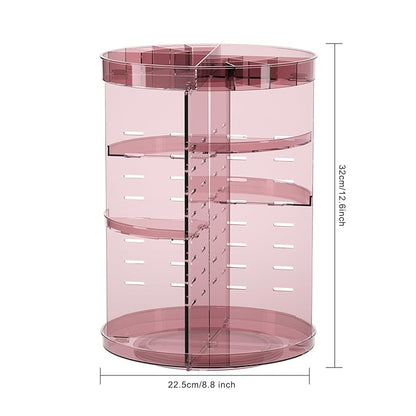 360 rotating makeup organizer with