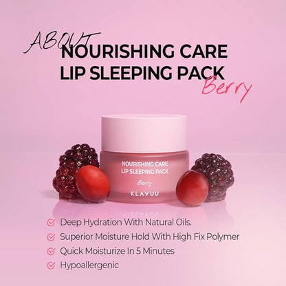Klavuu Nourishing Care Lip Sleeping Pack(Berry Lips