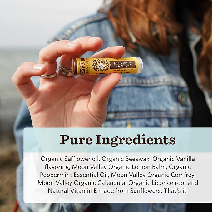 Moon Valley Organics Beeswax Lip Balm VANILLA,