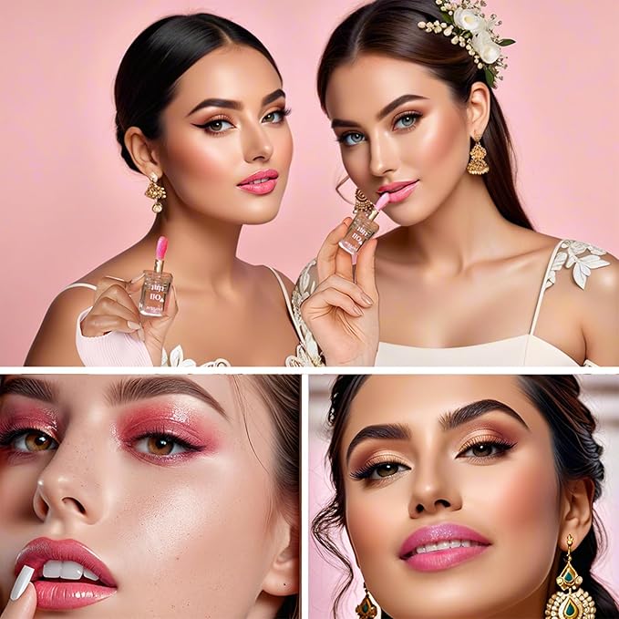 Magic Color Changing Moisturizing Lip Glow Oil,Plumping Glitter Magic