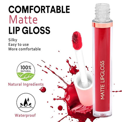 Matte Lip Gloss for Women,3 PCS Matte Liquid Gloss