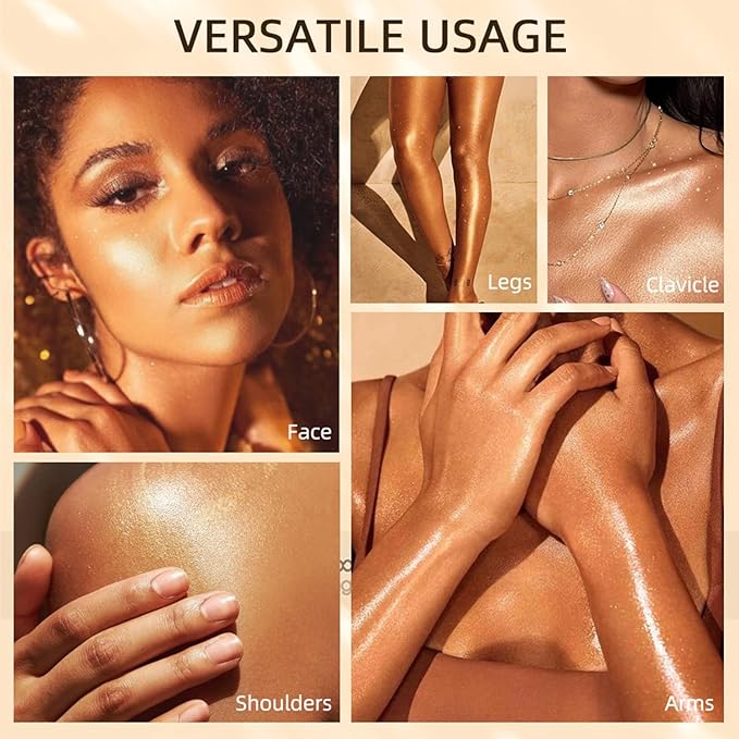 Moisturizing Body Luminizers 5 Colors Smooth and Shimmer Rose Gold) 40ml