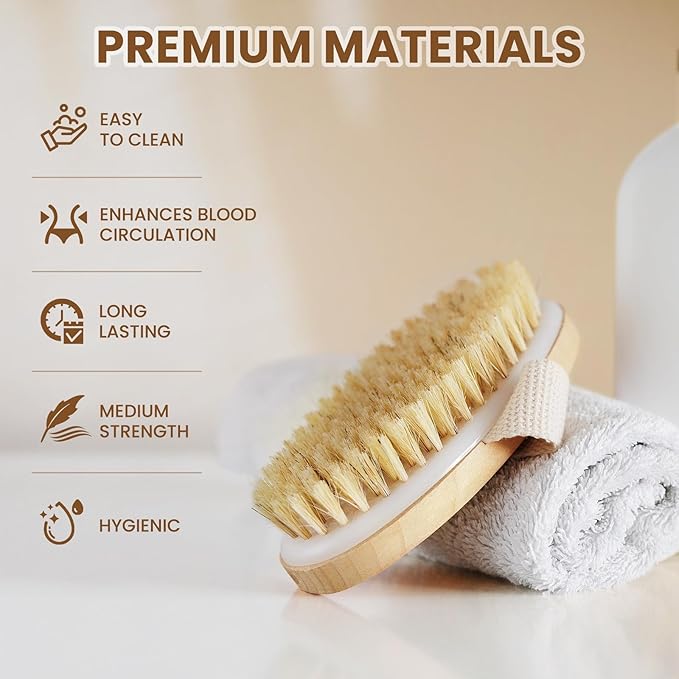 Popchose dry brushing body brush,