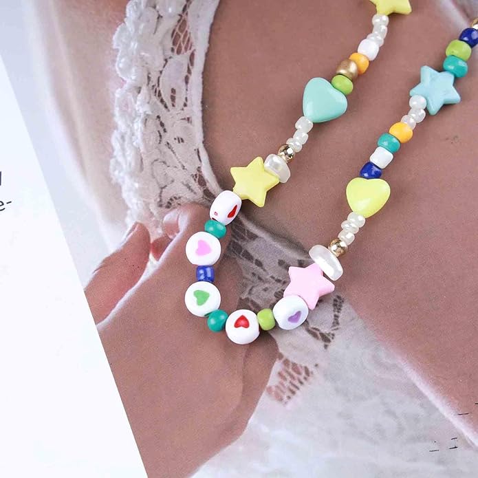 Vintage Seed Bead Choker Necklace Pearl