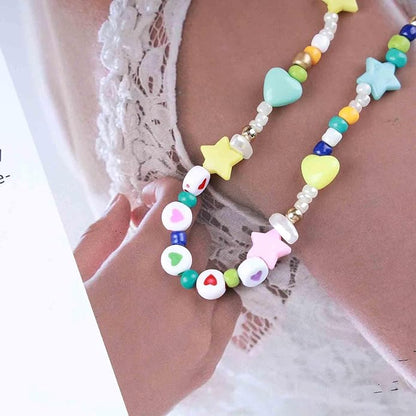 Vintage Seed Bead Choker Necklace Pearl