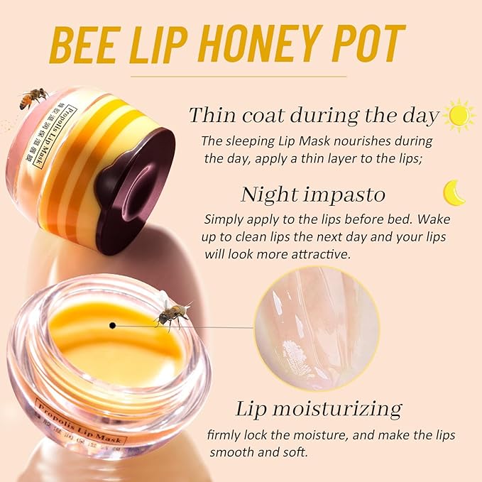 Balm Lip Balm Honey Pot, Propolis Moisturizing