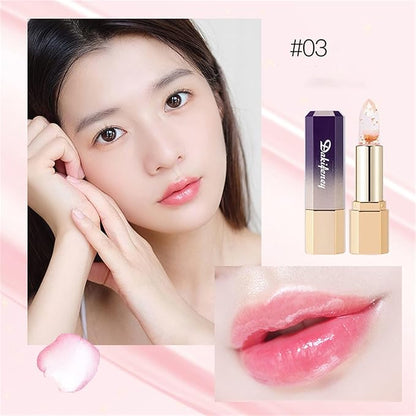 Crystal Jelly Flower Color Changing Lipstick, Ph Lipstick Changing
