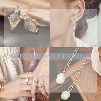 Boho Star Chain Earrings Gold Star