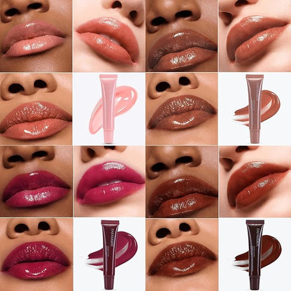 5 Colors Hydrating Lip Gloss, Shiny Jelly Lip Plumping Lip Balms, Long Lasting Nourishing Non-sticky Fresh Clear Smooth Lip Care